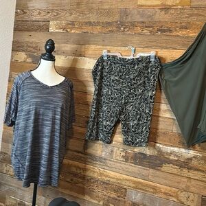 Tek Gear 3 pieces one blouse two shorts